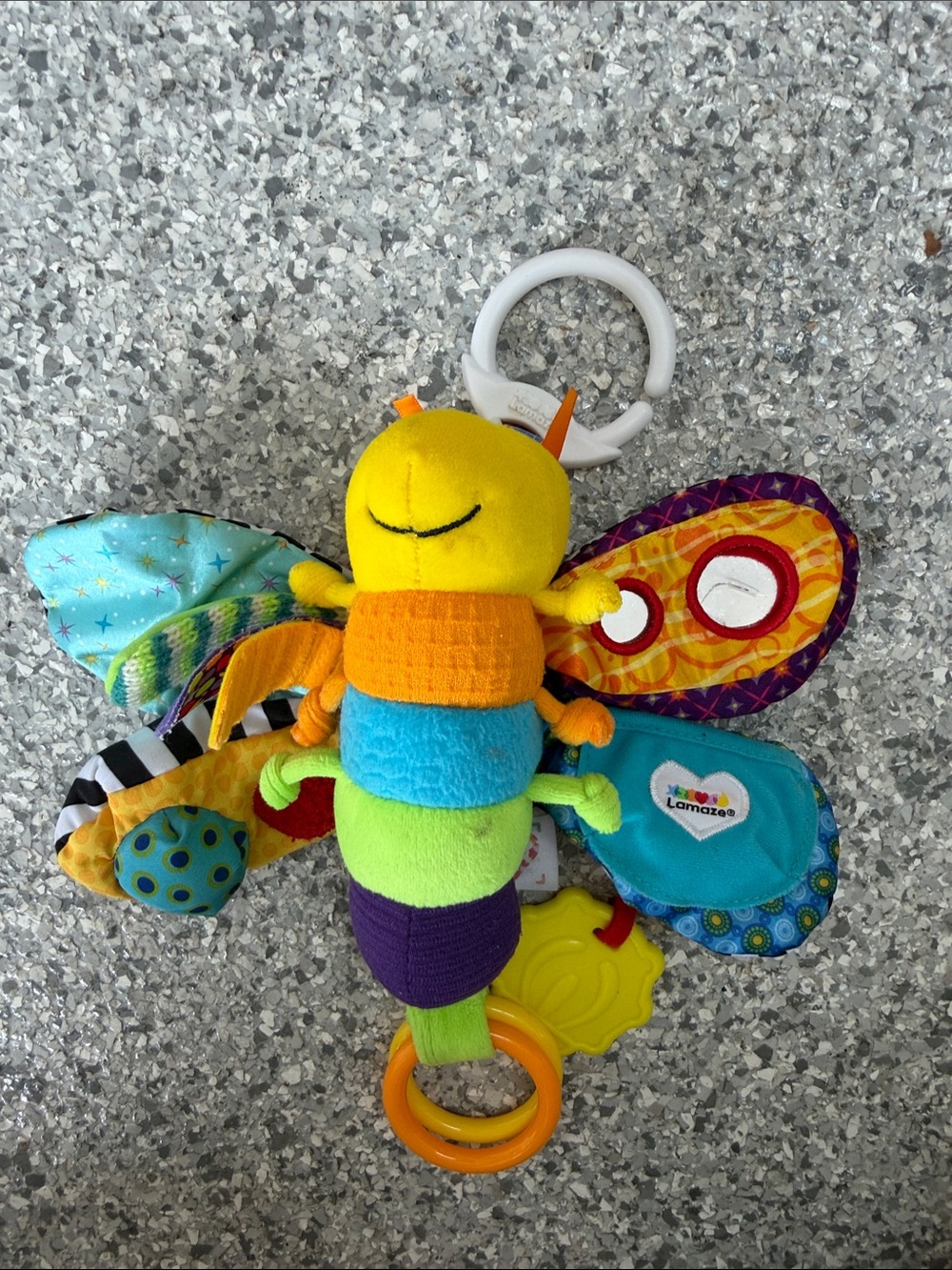 Lamaze Yellow & Multicolor Sunny Butterfly Clip-On Plush Toy